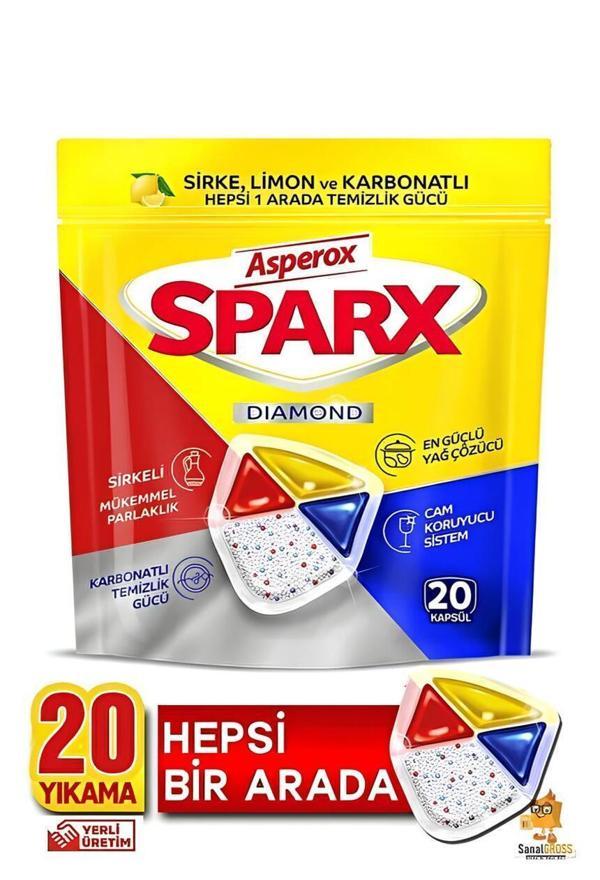 Asperox Sparx Diamond 20 Li Bulaşık Makinesi Kapsülü. - Image 1