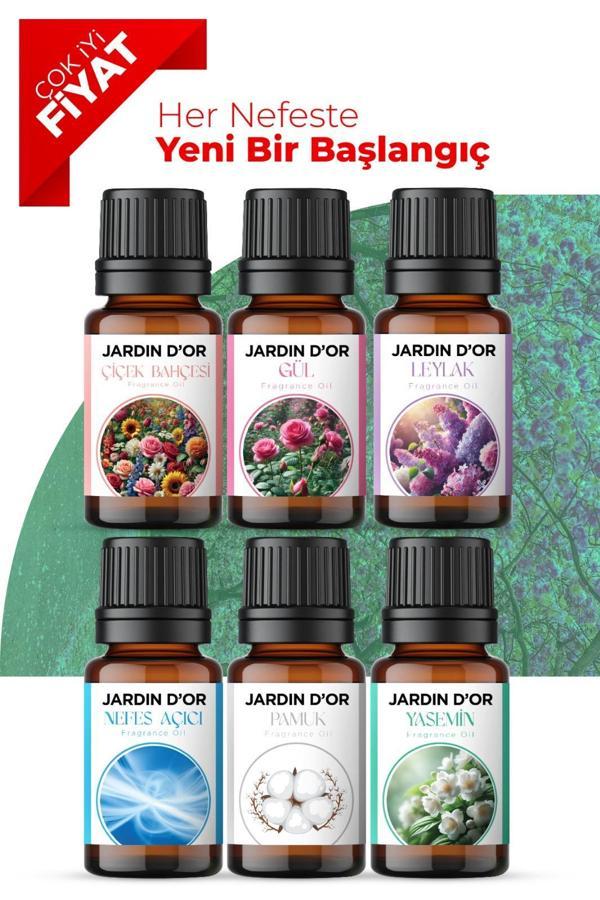 6'lı Set Esansiyel Uçucu Yağ Buhurdanlık Yağı Hava Nemlendirici Aroma Difüzörü Kokusu Esans  - Image 1
