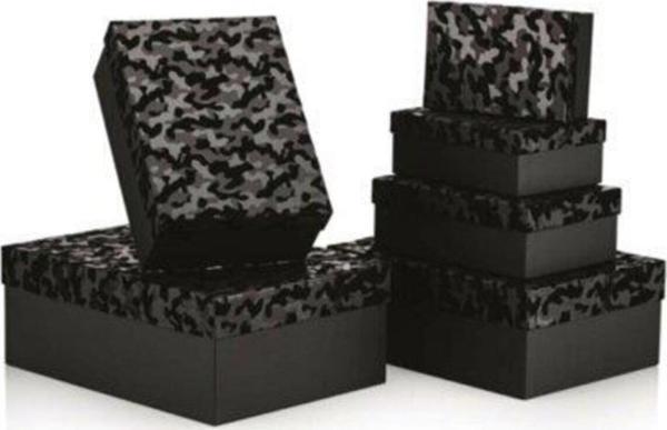 Gıpta Hediye Kutusu Black White Gold Dikdörtgen 6 Lı Bx68560 - Image 1