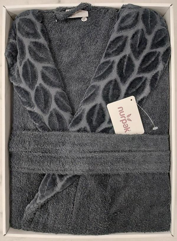 Nurpak Battal Boy Tek Bornoz Şalyaka-Hazal Antrasit (Beden 2XL-3XL) - Image 1