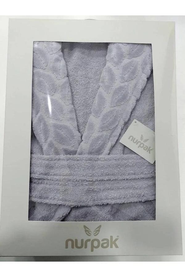 Nurpak Battal Boy Tek Bornoz Şalyaka-Hazal Gri (Beden 2XL-3XL) - Image 1