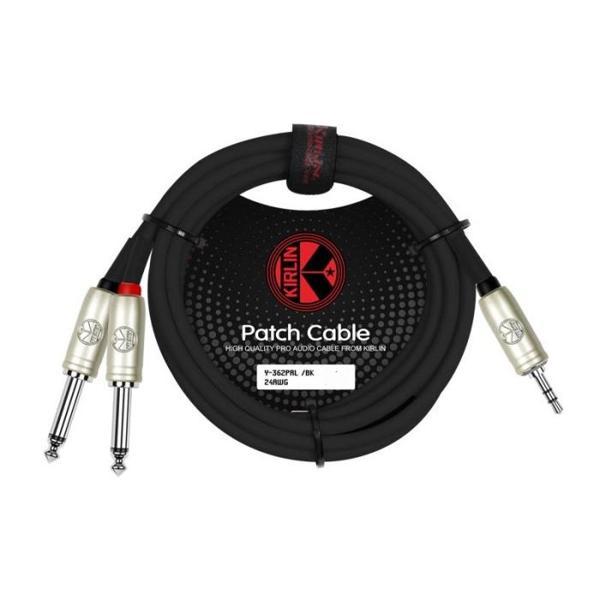 Kirlin Cable Y-362PRL5MTBK Kablo 3.5 mm - 2x 1/4 Mono Jak 5 METRE - Image 1