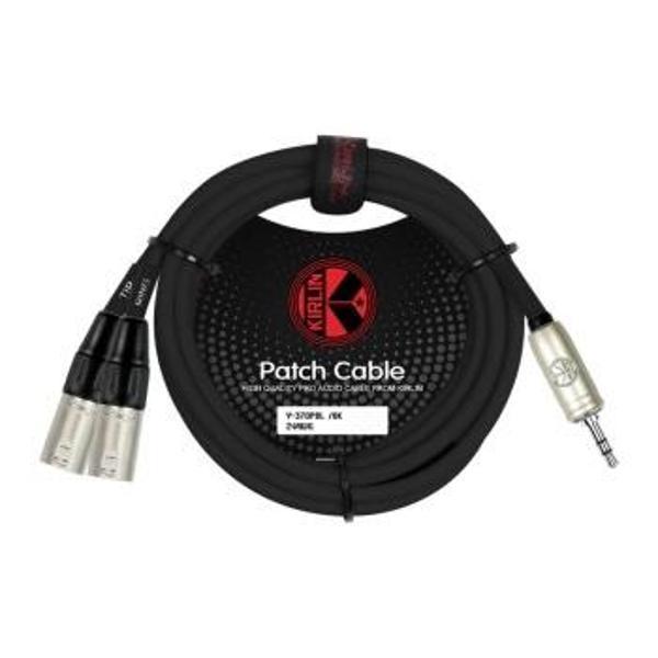 Kirlin Cable Y-370PBL 3MT BK Kablo 3.5 mm - 2 x XLR Erkek Jak 3 METRE - Image 1