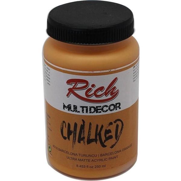 Supertrend Multi Decor Chalked Akrilik Boya 250 cc. 4518 BARCELONA TURUNCU - Image 1