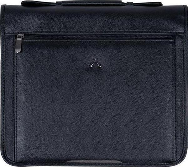 Önder Siyah Londra Vip Suni Deri Kilitli Çok Amaçlı El ve Koltukaltı Çanta 34X29Cm 8001-3 - Image 1