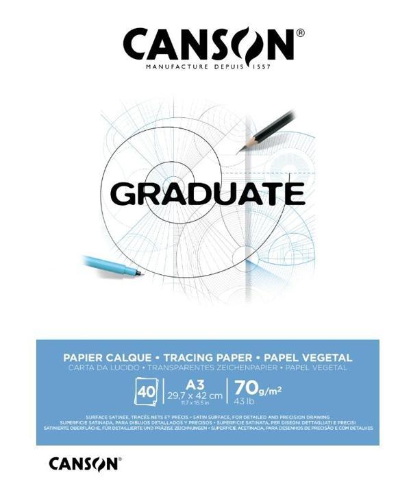 Supertrend Graduate Tracing Paper Aydınger Eskiz Defteri Blok 70 gr. A3 40 yaprak - Image 1