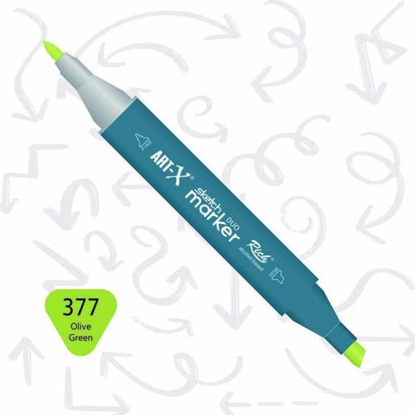 Supertrend Supertrend Sketch Marker Duo Çift Uçlu Marker Kalem 377 Olive Green - Image 1