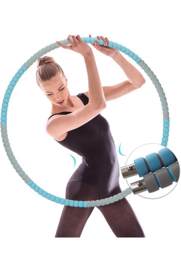 Hepitop 8 Parça Ağırlıklı Metal Hulahop Büyük Boy 85 Cm Çapında 750 Gr Hula Hoop - Image 1