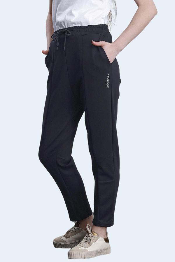 Slazenger KORBIN Kadın Cepli Dar Paça Siyah Eşofman Altı - Image 1