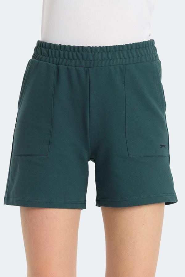 Slazenger ROKO I Kadın Cepli Haki Şort - Image 1
