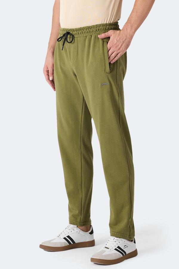 Slazenger KIRABO Erkek Fermuar Cepli Dar Paça Haki Eşofman Altı - Image 1