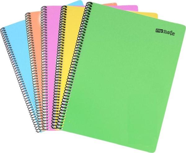 Umur Mynote Spiralli Defter Flex Pastel A5 80 Yaprak Kareli Mfxpa-A580-K (Karışık Renk 1 Adet) - Image 1