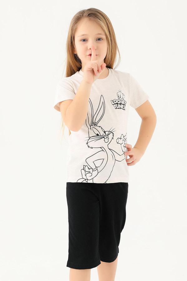 Looney Tunes L1588-2 Çocuk  Krem Melanj Tişört - Image 1