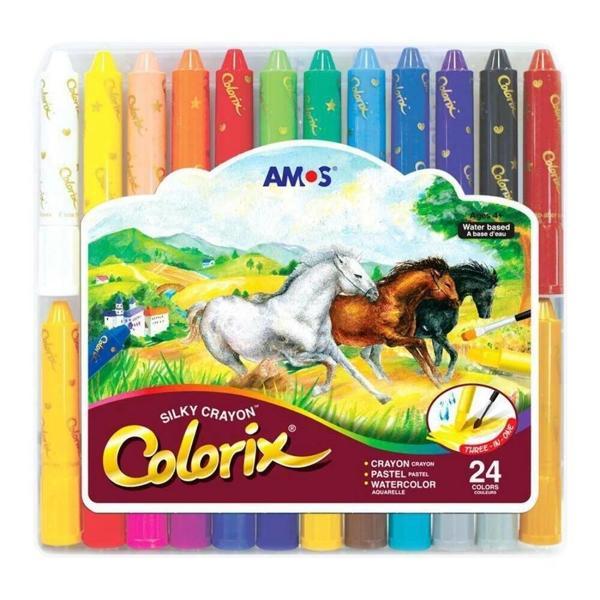 Supertrend Colorix Silky Crayon Üçü Bir Arada Boya 24 Renk - Image 1