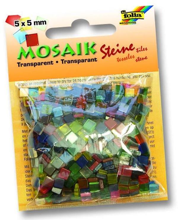 Supertrend Transparan Mozaik Taşı 5x5 mm. 700 Adet 20 RENK KARIŞIK - Image 1