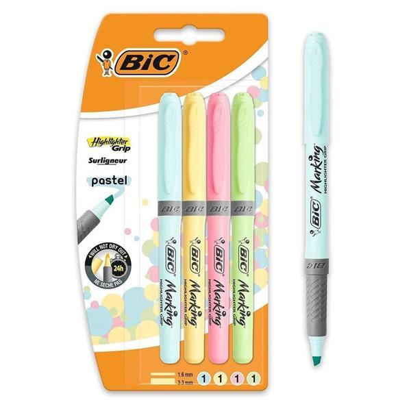 Supertrend Marking Highlighter Grip İşaretleme Kalemi Seti 4 Renk Pastel Renkler - Image 1
