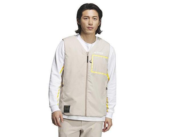 adidas National Geographic Vest Erkek Outdoor Su Tutmaz Yelek IL8993 Krem - Image 1