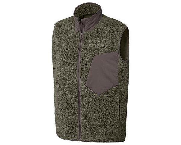 adidas Xpl Hp Fl Vst Erkek Günlük Polar Yelek IW0238 Haki - Image 1