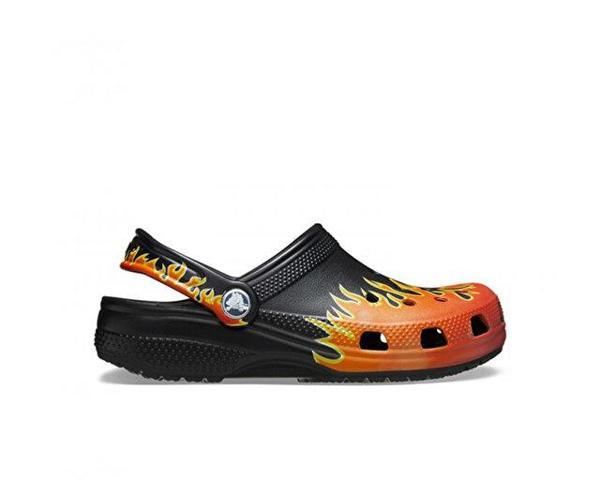 Crocs Classic Flames Clog K Çocuk Terlik 210993-0C4 Siyah - Image 1