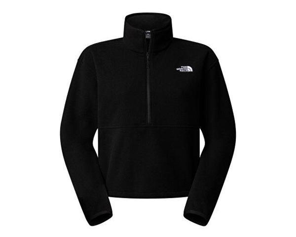 The North Face W Glacier Fleece 1/2 Zip Short Jacket Kadın Outdoor Çeyrek Fermuarlı Polar Üst NF0A8D2CJK31 Siyah - Image 1