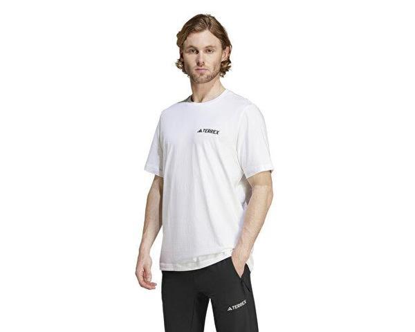 Adidas Tx Mountain Tee Erkek Outdoor Tişörtü IZ0465 Beyaz - Image 1