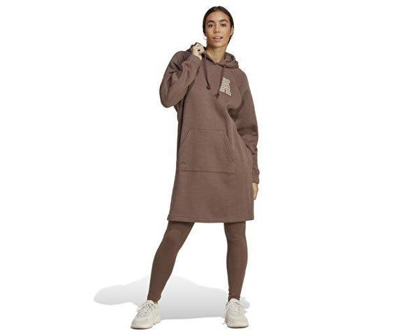 adidas W Lgm Dress Kadın Günlük Elbise IJ7282 Kahverengi - Image 1