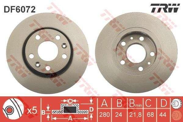 FREN DISKI ON HAVALI FLUENCE MEGANE III TRW DF6072 OEM - - Image 1