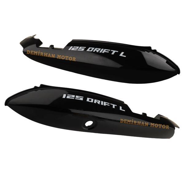 Mondial Drift L 125 Sele Altı Yan Kapak Takımı Siyah - Image 1