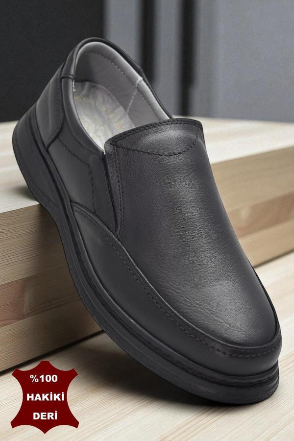 TAB450 Ortopedik Taban Hakiki Deri Erkek Ayakkabı Mevsimlik Baba Ayakkabısı - Image 1