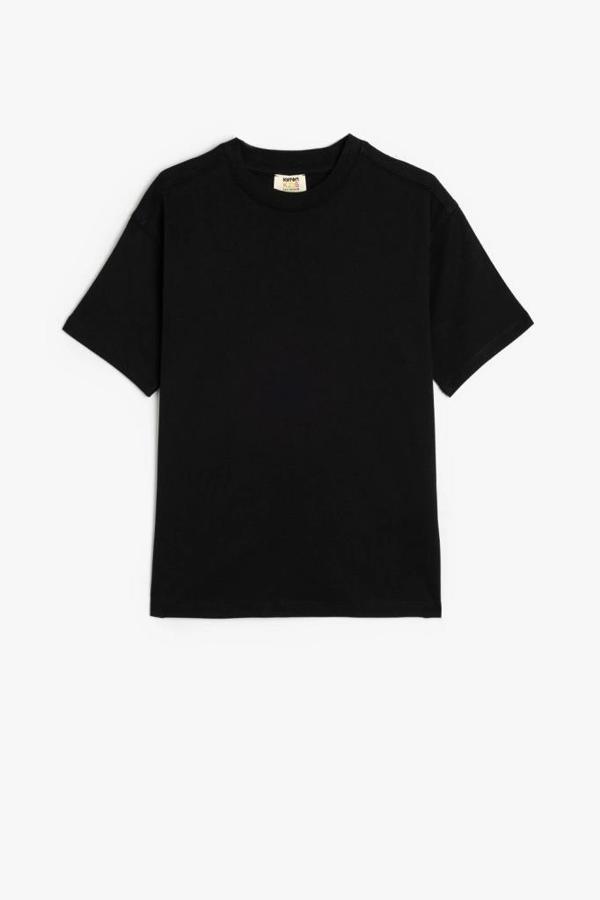 Koton Erkek Çocuk Basic Oversize Tişört Kısa Kollu Bisiklet Yaka Pamuklu - Image 1