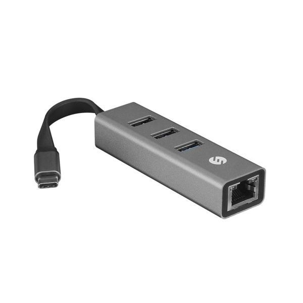 S-lınk Sw-u3325, Gigabit, Type-c To Rj45, 3xusb 3.0, Metal, Ethernet Kartı - Image 1