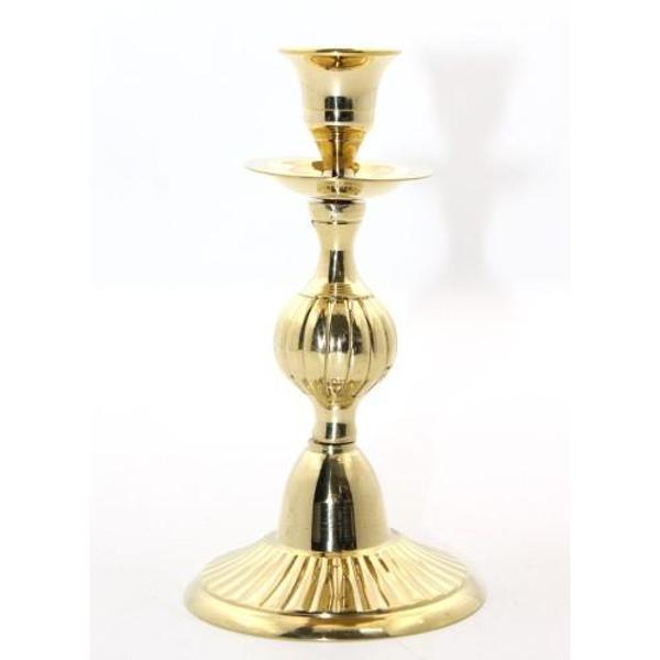 Büro Ev Ofis Dekoru için Tekli Pirinç Tip Şamdan - Image 1