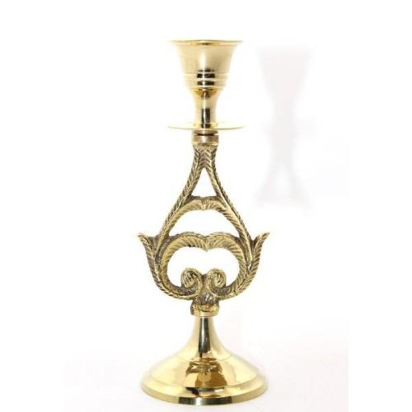 Büro Ev Ofis Dekoru için Tekli Tip Pirinç Şamdan - Image 1