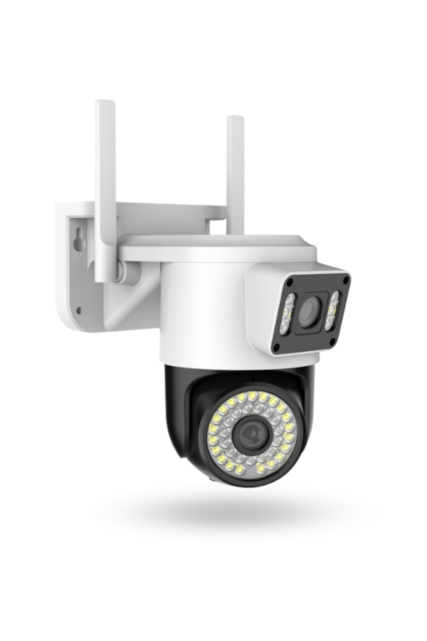 Büro Ev Ofis Güvenliği için Çift Lens Wifi Dış Mekan Güvenlik Kamerası - Image 1