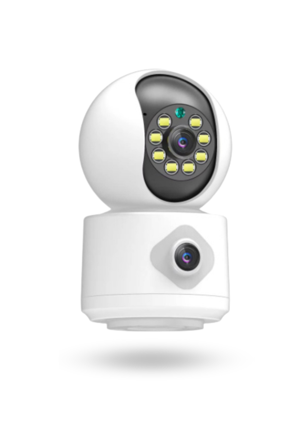 Büro Ev Ofis Güvenliği için Çift Lens Wifi İç Mekan Güvenlik Kamerası - Image 1