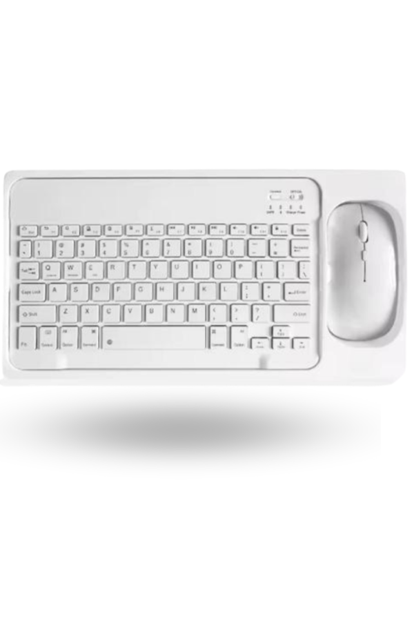 Büro Ev Ofis Bilgisayarı için Kablosuz Beyaz Bluetooth Klavye Mouse Seti - Image 1