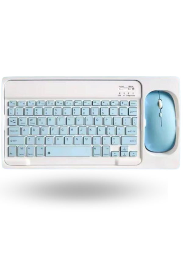 Büro Ev Ofis Bilgisayarı için Kablosuz Mavi Bluetooth Klavye Mouse Seti - Image 1