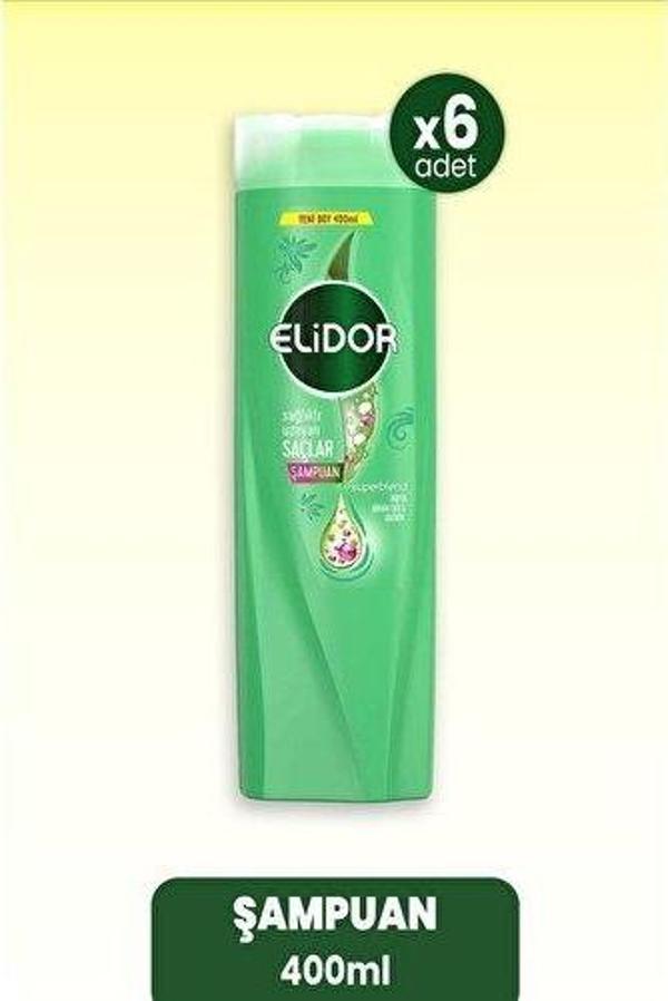 Elidor Superblend Şampuan Sağlıklı Uzayan Saçlar 400 Ml X 6 Adet - Image 1