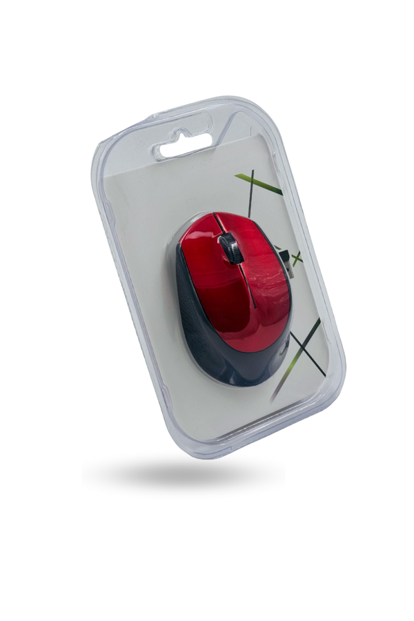 Büro Ev Ofis Bilgisayarı için Kırmızı Wifi Kablosuz Mouse - Image 1