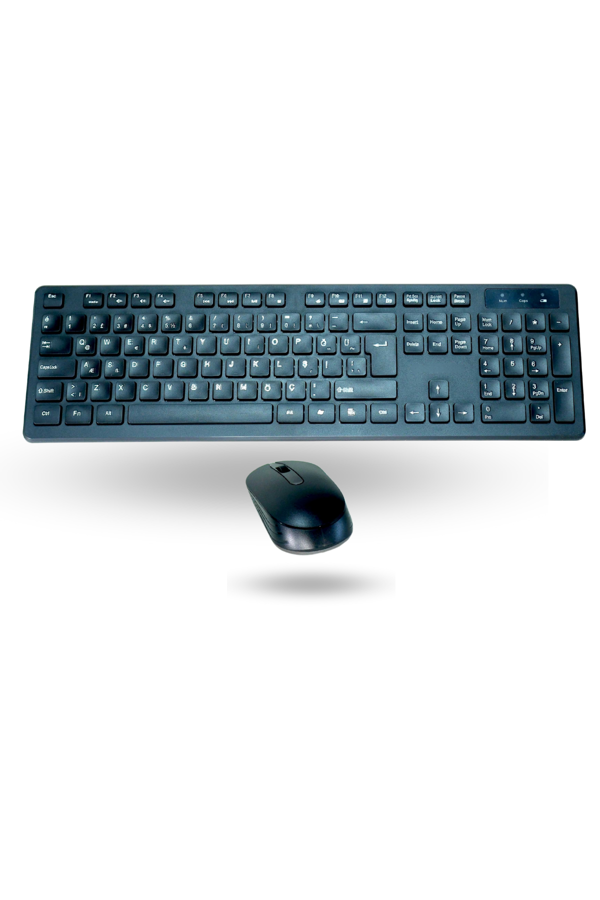 Büro Ev Ofis Bilgisayarı için Klasik Kablosuz Wifi Klavye Mouse Seti - Image 1