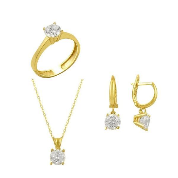 Tektaş Üçlü Set 5.75 Gram 14 Ayar Altın - Image 1