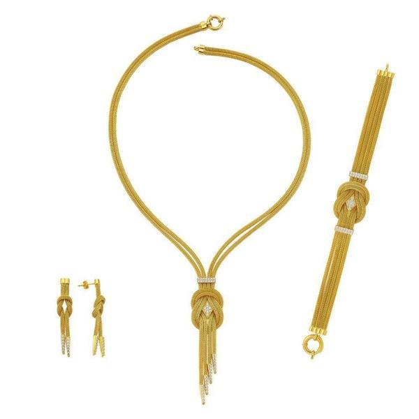 22 Ayar Düğümlü Set Takımı 70.00 Gram - Image 1