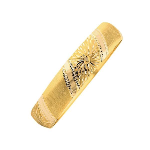 14 Ayar Altın Şarnelli Bilezik Güneş Model 10 Gram - Image 1