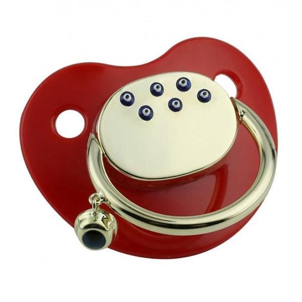 Mineli Nazar Boncuklu Altın Emzik 3.35 Gram - Image 1