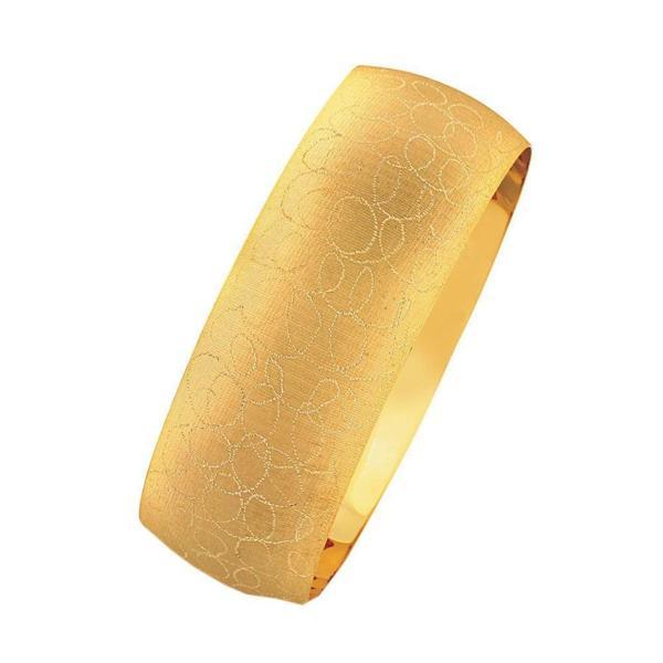 14 Ayar Altın Mega Bilezik 25 Gram Desenli Simli Model - Image 1