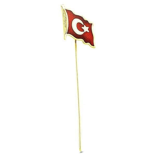 Rozet Bayrak Mineli 1,35 Gram 14 Ayar Altın - Image 1