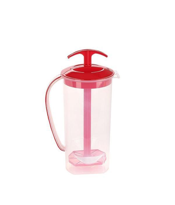 Omnipazar SY-4564 Plastik Uzun Karıştırıcılı Ayran Sürahi 1,75 lt Kırmızı - Image 1