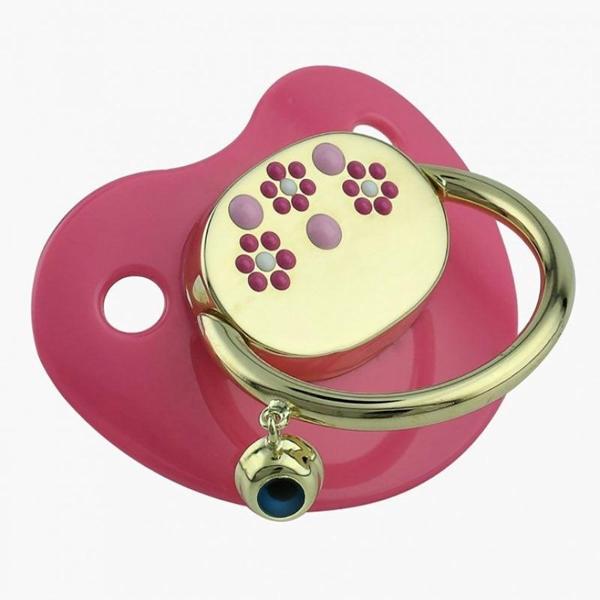Pembe Papatya Figürlü Altın Emzik 3.35 Gram - Image 1