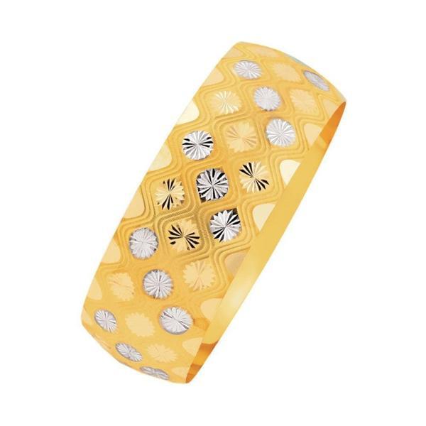 14 Ayar Mega Bilezik 25 Gram Noktalı Rodajlı Model - Image 1