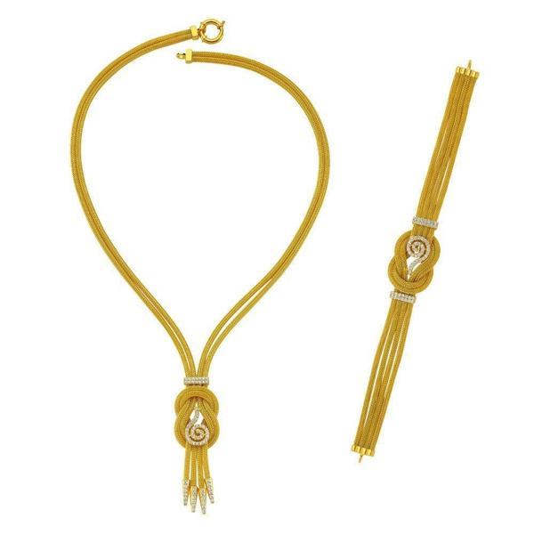 22 Ayar Düğümlü Set Takımı Lava Model 73.00 Gram - Image 1